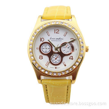 Fashion Watch, 2014 Newest Unique Stone Design, Swiss Style, High-quality, with Leather Strap